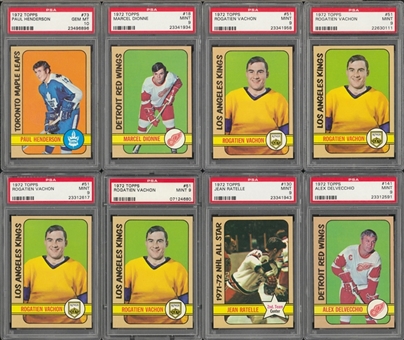 1972/73 Topps Hockey PSA-Graded Collection (98) Including Hall of Famers 
